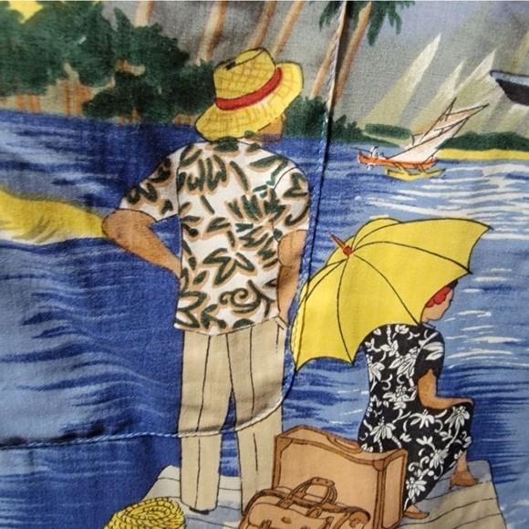 Rey Spooner Luau Hawaiian Short Sleeve Shirt Size XL Rayon tropical Cruisewear - Picture 7 of 12